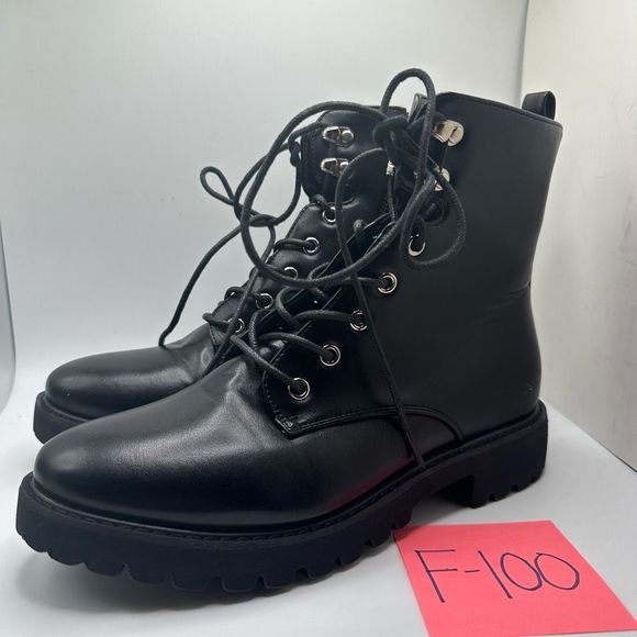 DUNES Women's Lace up Boot 8 BLACK - Picture 3 of 7